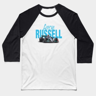 George Russell Racing Car Baseball T-Shirt